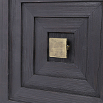 Тумба черная из дерева двухдверная Geometric Double Door Nightstand варинант исполнения - 2 | Loft Concept в Краснодаре