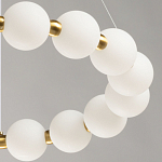 Люстра круглая с матовыми белыми шарами PEARLS Suspension варинант исполнения - 9 | Loft Concept в Краснодаре