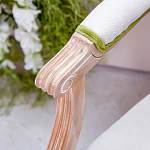 Стул с подлокотниками золотистый из бука с изображением птиц и цветов Blooming Birds 2 варинант исполнения - 2 | Loft Concept в Краснодаре