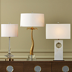 Настольная лампа с прозрачным корпусом и фактурным абажуром Charm and Luxury варинант исполнения - 3 | Loft Concept в Краснодаре