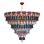 Люстра круглая с декором из разноцветных элементов в виде листьев Changing Seasons варинант исполнения - 3 | Loft Concept в Краснодаре