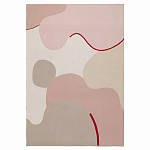 Плед из хлопка бежевого цвета с абстрактным принтом Elysian Flow Peach варинант исполнения - 1 | Loft Concept в Краснодаре