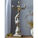 Подсвечник белый Попугай из фарфора с бронзовыми элементами Eden Garden варинант исполнения - 4 | Loft Concept в Краснодаре