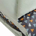 Постельное белье из сатина с принтом треугольники 150х200 см Triangular Dreams варинант исполнения - 4 | Loft Concept в Краснодаре