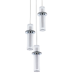 Подвесной светильник хром Trio Odile Acrylic Tube Hanging Lamp Chrome варинант исполнения - 1 | Loft Concept в Краснодаре