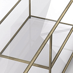 ТВ-тумба из стекла и металла Tingey Metal Glass TV Stand варинант исполнения - 3 | Loft Concept в Краснодаре