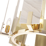 Люстра подвесная круглая с мраморными прямоугольными вставками и золотым основанием Диаметр 55 см Marble square Chandelier варинант исполнения - 3 | Loft Concept в Краснодаре