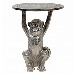 Столик с подстольем в виде обезьянки Bombay Nickel варинант исполнения - 2 | Loft Concept в Краснодаре