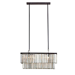 Люстра линейная прямоугольная с подвесками из натурального перламутра Nacre варинант исполнения - 1 | Loft Concept в Краснодаре