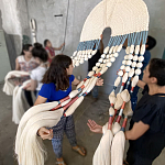 Настенное украшение из нитей Корона с кисточками Crown Wall Hanging варинант исполнения - 3 | Loft Concept в Краснодаре