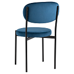 Стул с круглым сиденьем на металлическом основании ALFIE CHAIR Blue варинант исполнения - 4 | Loft Concept в Краснодаре