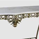 Консоль из бронзы с мраморной прямоугольной столешницей Bronze Console варинант исполнения - 2 | Loft Concept в Краснодаре