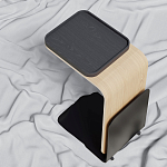 Stolik 90 поднос из массива дуба чёрного цвета варинант исполнения - 1 | Loft Concept в Краснодаре