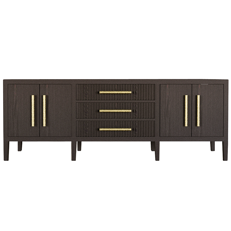 Большая VT-тумба Primo шпон темный орех Темный дуб Золотой в Краснодаре | Loft Concept 