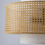 Подвесной светильник с декоративным поясом из плетеного бамбука Biuloggicu варинант исполнения - 7 | Loft Concept в Краснодаре