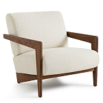 Кресло Avalon White Boucle из массива ореха варинант исполнения - 1 | Loft Concept в Краснодаре