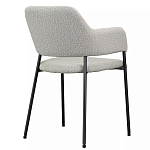 Стул мягкий с подлокотниками Chair Gray Upholstery Boucle варинант исполнения - 3 | Loft Concept в Краснодаре