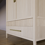 Шкаф платяной Primo с выдвижными ящиками шпон Черный дуб варинант исполнения - 5 | Loft Concept в Краснодаре