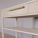Дизайнерская Консоль с полкой и ящиком Primo Светлый дуб варинант исполнения - 3 | Loft Concept в Краснодаре