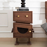 Тумбочка прикроватная с ящиком и дверцей Робот Robot Desk варинант исполнения - 1 | Loft Concept в Краснодаре