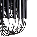 Люстра черная с несколькими ярусами деревянных палочек Bright Wooden Chandelier варинант исполнения - 6 | Loft Concept в Краснодаре