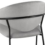 Серый стул с обивкой из искусственной замши Alexis варинант исполнения - 7 | Loft Concept в Краснодаре