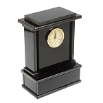 Часы настольные черные из натурального камня Обсидиан Stone Clock варинант исполнения - 2 | Loft Concept в Краснодаре