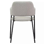 Стул мягкий с подлокотниками Chair Gray Upholstery Boucle варинант исполнения - 4 | Loft Concept в Краснодаре
