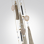 Люстра подвесная с 8-ю шарообразными плафонами из белого стекла с подвесками из камня и кисточками Agatelle варинант исполнения - 7 | Loft Concept в Краснодаре