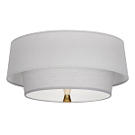 Потолочный светильник круглый серый с тканевым абажуром Ground Gray варинант исполнения - 1 | Loft Concept в Краснодаре