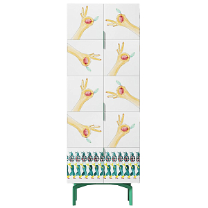 Тумба с зелеными ножками Tall Forest Ok