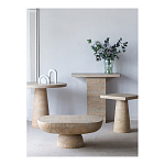 Столик кофейный кремового цвета с овальной столешницей и круглым основанием Cream Dalmen Table варинант исполнения - 8 | Loft Concept в Краснодаре