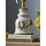 Подсвечник белый Попугай из фарфора с бронзовыми элементами Eden Garden варинант исполнения - 5 | Loft Concept в Краснодаре