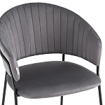 Стул в велюре серого цвета Horizon варинант исполнения - 6 | Loft Concept в Краснодаре