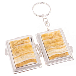 Зеркало брелок складное двухстороннее из натурального камня Оникс Silver Stone Mirrors варинант исполнения - 2 | Loft Concept в Краснодаре