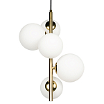 Подвесной светильник с 5-ю белыми шарообразными плафонами Bubble Chandelier варинант исполнения - 3 | Loft Concept в Краснодаре
