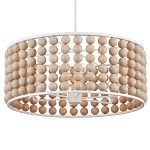 Люстра в форме цилиндра с вставками из деревянных бусин Wooden Beads варинант исполнения - 2 | Loft Concept в Краснодаре