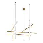 Люстра с 8-ю пересекающимися цилиндрическими плафонами на тонких тросах Trumpet tube варинант исполнения - 6 | Loft Concept в Краснодаре