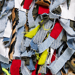 Ковер прямоугольный разноцветный из джинсовой одежды Zero Waste варинант исполнения - 3 | Loft Concept в Краснодаре