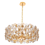 Люстра круглая золотого цвета с круглыми хрустальным элементами Solyria варинант исполнения - 3 | Loft Concept в Краснодаре