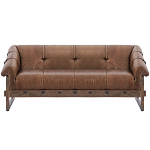 Трехместный диван Duncan винтажная коричневая кожа варинант исполнения - 1 | Loft Concept в Краснодаре