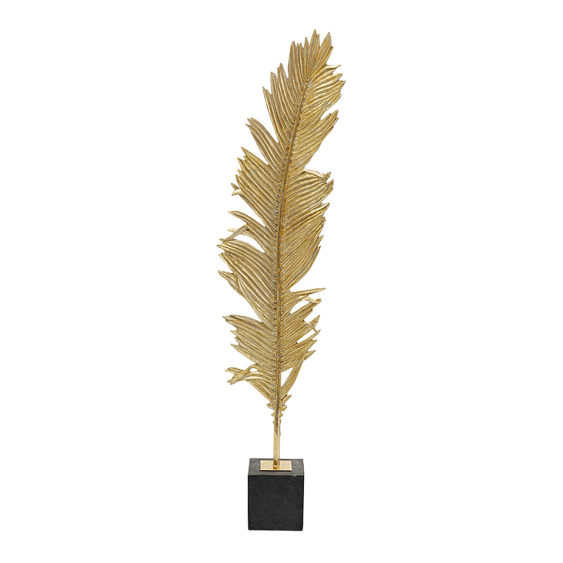 Декоративная статуя из металла Golden Feather Глянцевое золото Черный в Краснодаре | Loft Concept 