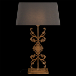 Настольная лампа на ажурном чугунном основании с серым абажуром Openwork Lamp варинант исполнения - 2 | Loft Concept в Краснодаре