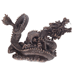 Декоративная статуэтка Дракон Fuzanglong Dragon Dark Bronze Statuette варинант исполнения - 1 | Loft Concept в Краснодаре