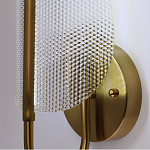 Бра с изогнутым рельефным плафоном Textured Glass варинант исполнения - 4 | Loft Concept в Краснодаре