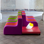 Дизайнерский кофейный стол на круглых ножках Poltronova T02 Pink Coffee Table варинант исполнения - 11 | Loft Concept в Краснодаре