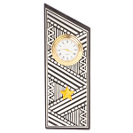 Часы подарочные настольные в виде погона Генерала из натурального камня Змеевик Silver Military Clock варинант исполнения - 7 | Loft Concept в Краснодаре