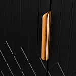 Комод черный округлой формы с рельефным фасадом Black Cut варинант исполнения - 3 | Loft Concept в Краснодаре