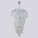 Люстра с прозрачными и белыми подвесками в виде лепестков FAIRYTREE Light варинант исполнения - 2 | Loft Concept в Краснодаре