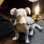 Настольная лампа в виде щенка Puppy White Table Lamp варинант исполнения - 5 | Loft Concept в Краснодаре